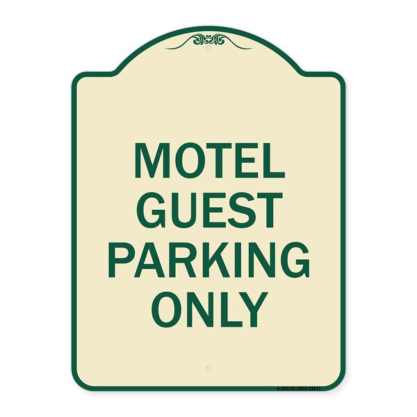 Signmission Motel Guest Parking Only Heavy-Gauge Aluminum Architectural Sign, 24" x 18", TG-1824-23871 A-DES-TG-1824-23871 - main